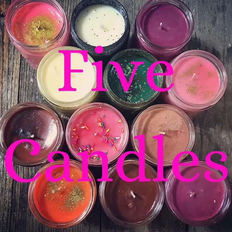 FIVE 100% Soy Wax Candles