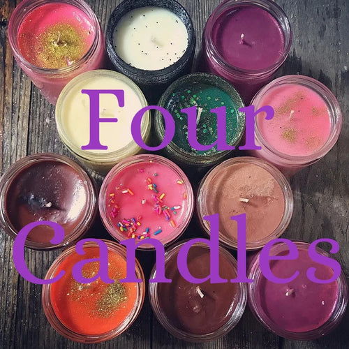 Four 100% Soy Wax Candles