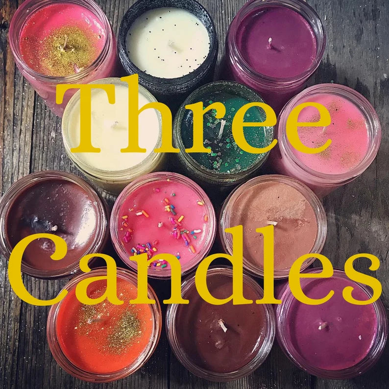 Three 100% Soy Wax candles